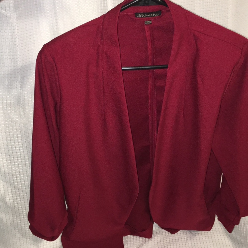 Deep Red Blazer - image 1